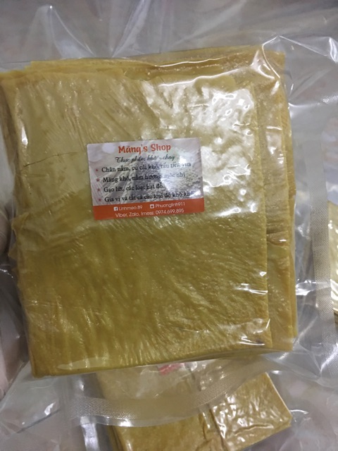 Váng đậu khô sạch (0.5kg Tàu hũ ky hút chân không)