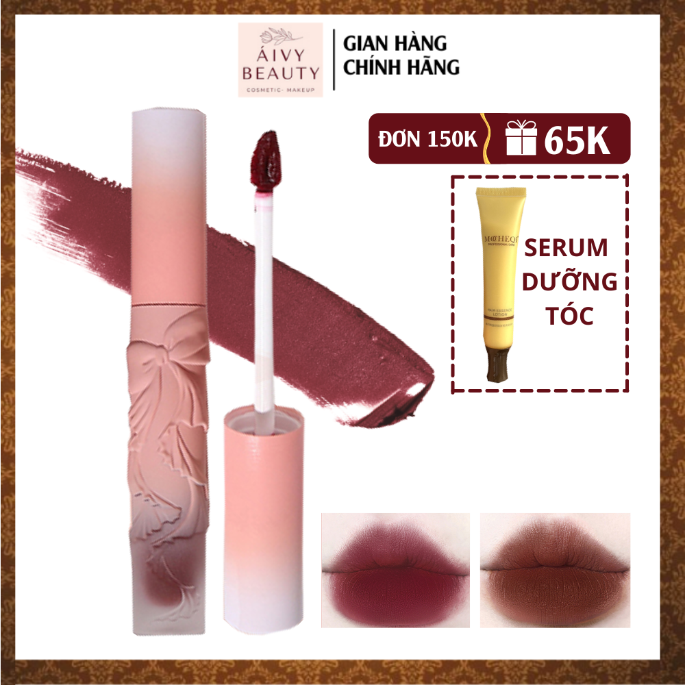 [HCM]Son Kem Lì Mịn Môi GOGOTALES Pink Nơ Khắc Nổi Siêu Xinh GT218 [ GOGO TALES NƠ ]