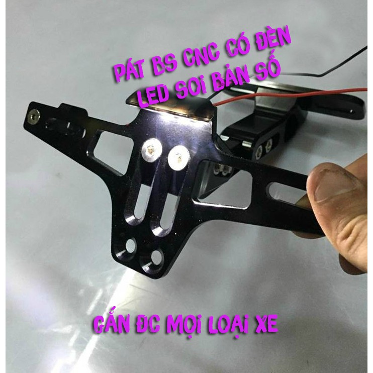 Pát biển số CNC có đèn led gắn đc mọi loại xe ( msx 125, tnt 125, ex 150, winner, moto các loại ...)