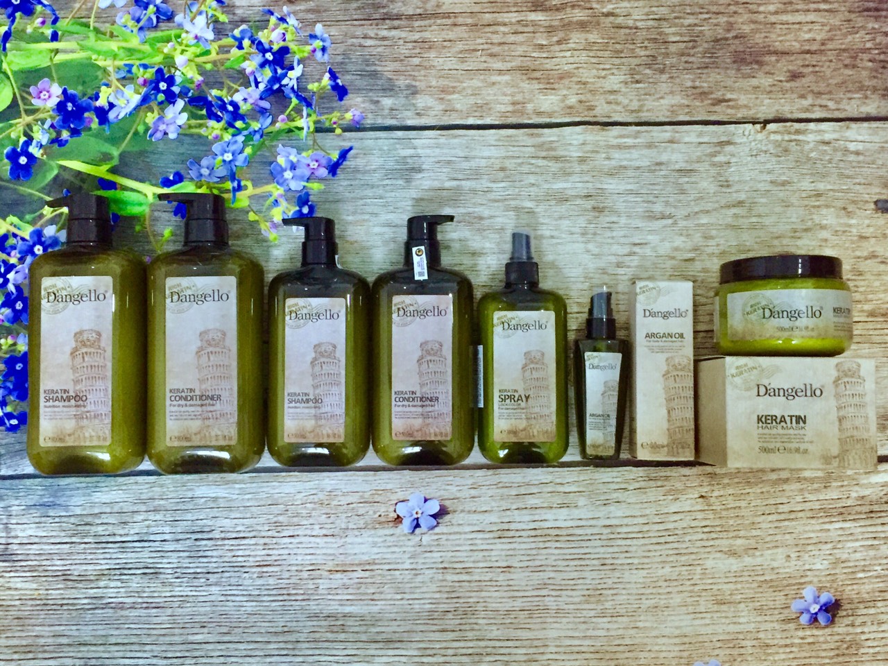 [+Tặng mũ trùm][D'ANGELLO]Dầu Gội Dangello Keratin Shampoo 500ml