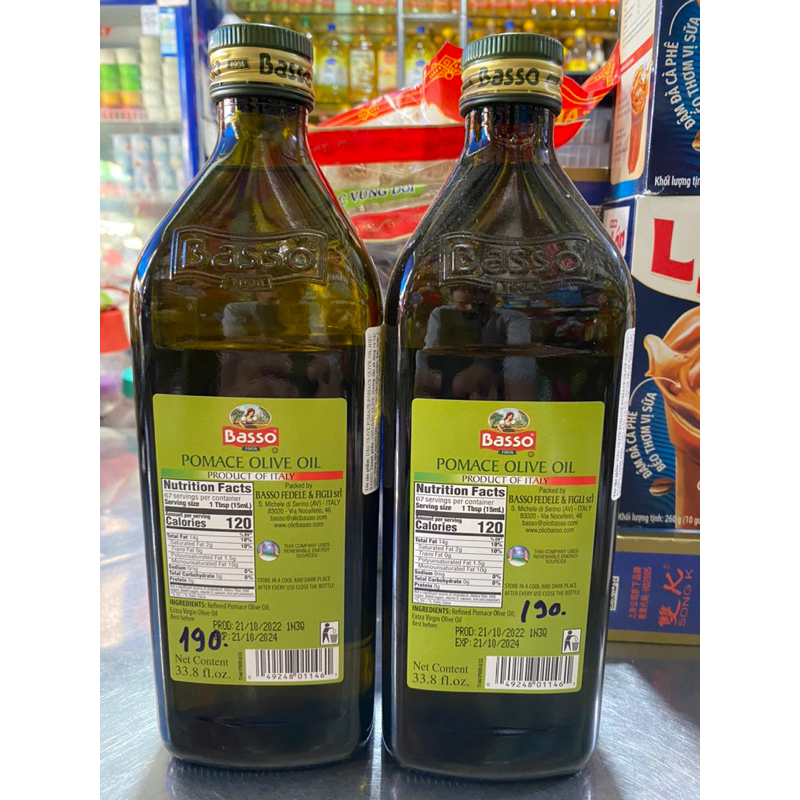 Dầu Olive Pomace Basso 1L Italia - date 18/2/2027