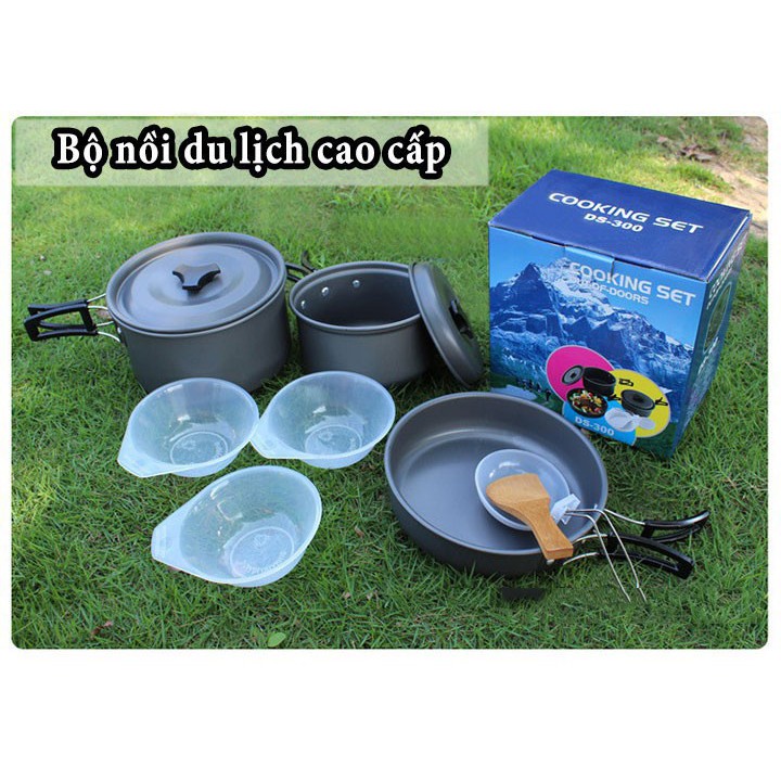 [ giá cực sốc ] BỘ NỒI DÃ NGOẠI 3 MÓN DS300 CAMPING