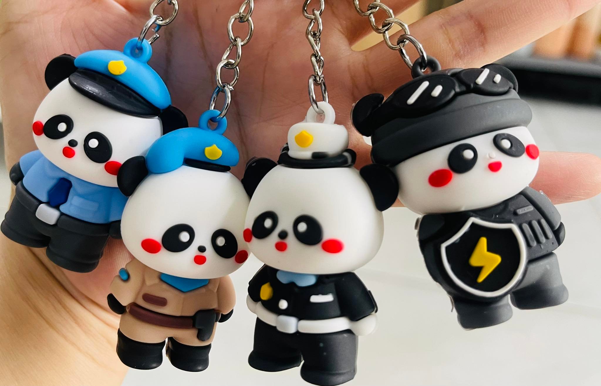 Móc khóa hình thú 3D dễ thương