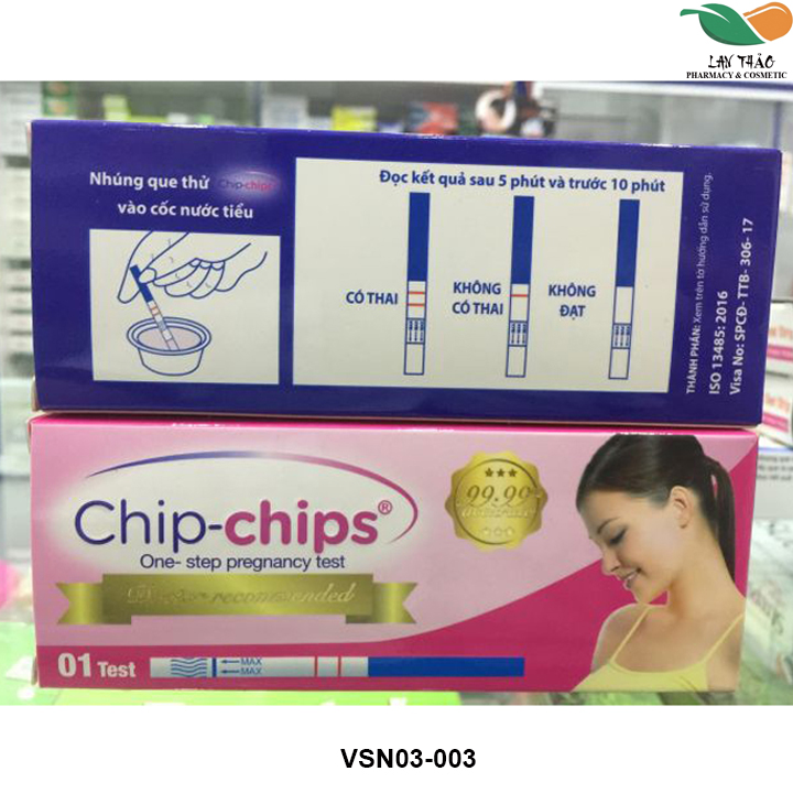 [HCM]LẺ 1 QUE THỬ THAI CHIP CHIPS HIỆU QUẢ CHÍNH XÁC CAO