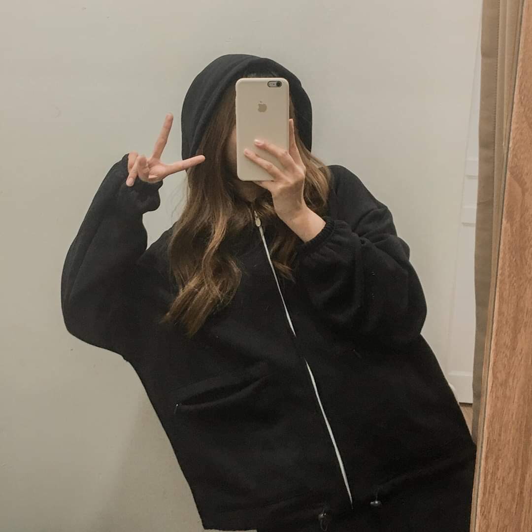 [HCM]Áo hoodie áo khoác hoodie nỉ nữ ấm áp mịn phong cách Hàn thiết kế 2 Túi Bự xịn xò Cá Tính 2 màu (nâu-đen)