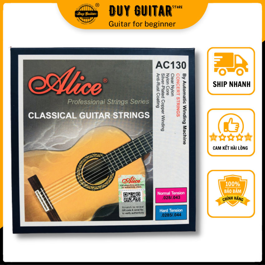 Set of 6 strings guitar classic Alice AC130-single guitar store-accessories classical guitar rack good