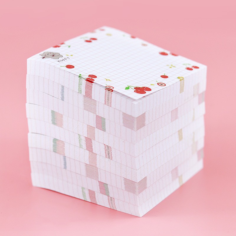 Tập 80 giấy note giấy nhớ họa tiết dễ thương FRUIT 8*8cm