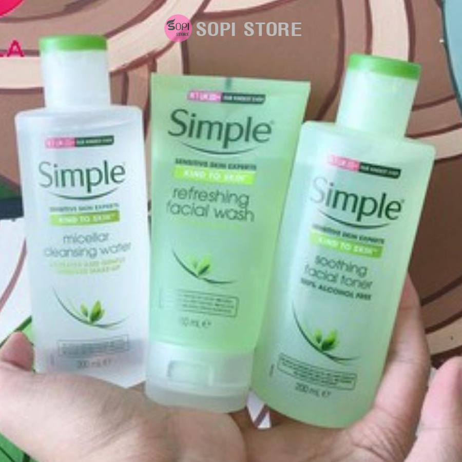 [3 Tặng 1] Nước Tẩy Trang Simple Micellar Cleansing Water 200ml