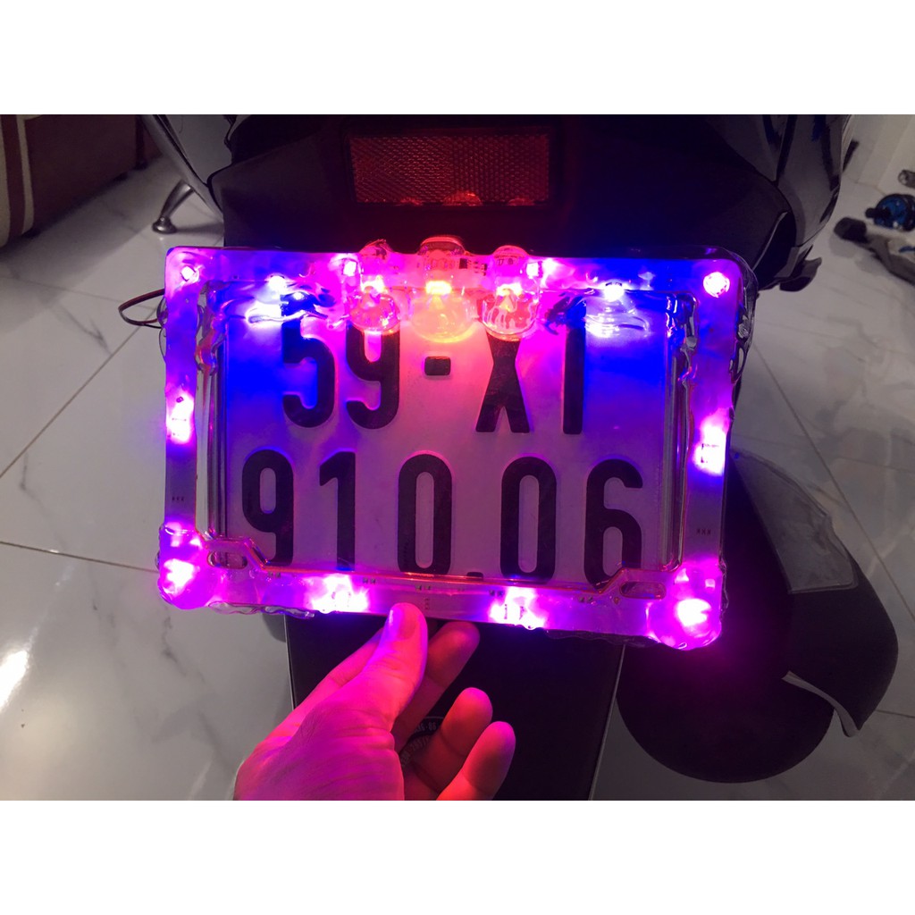 Khung Đèn màu led biển số