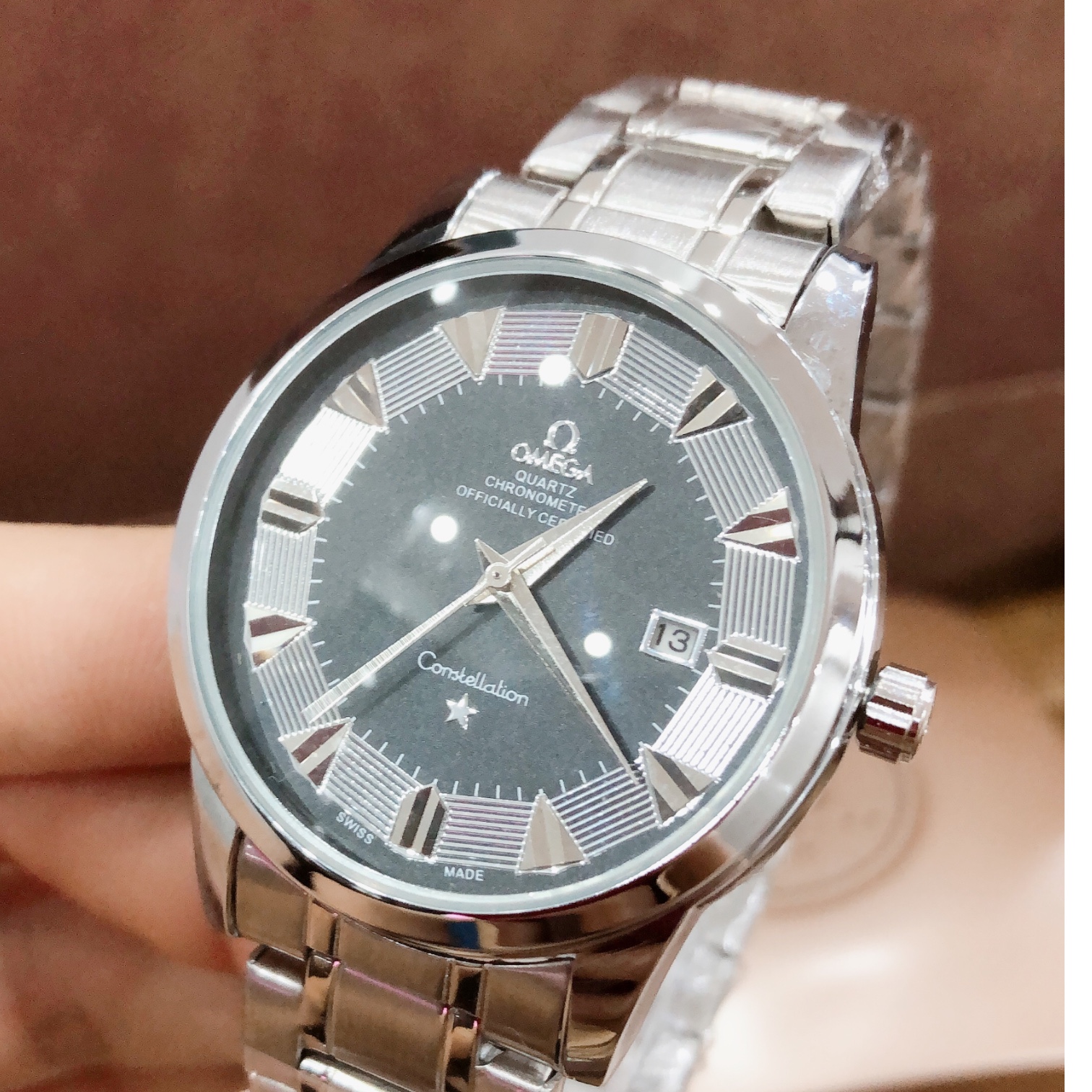 đồng hồ nam bát quái dây thép đúc đặc
