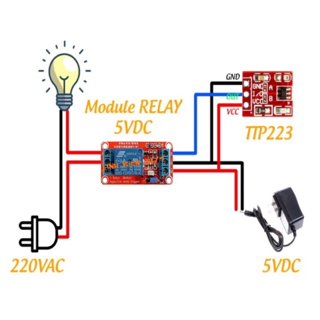 Module công tắc cảm ứng 1 chạm TTP223
