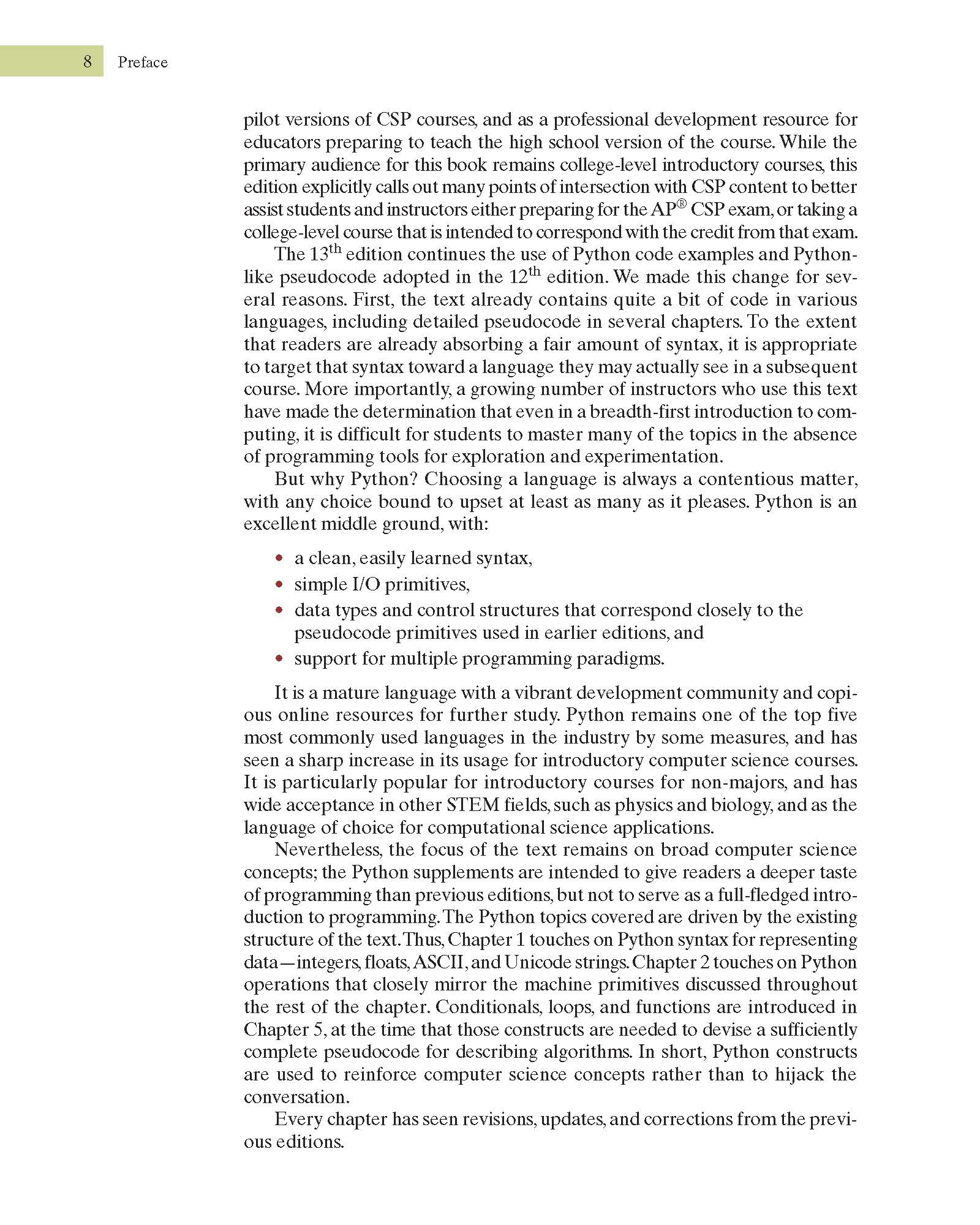 Computer Science An Overview, Global Edition