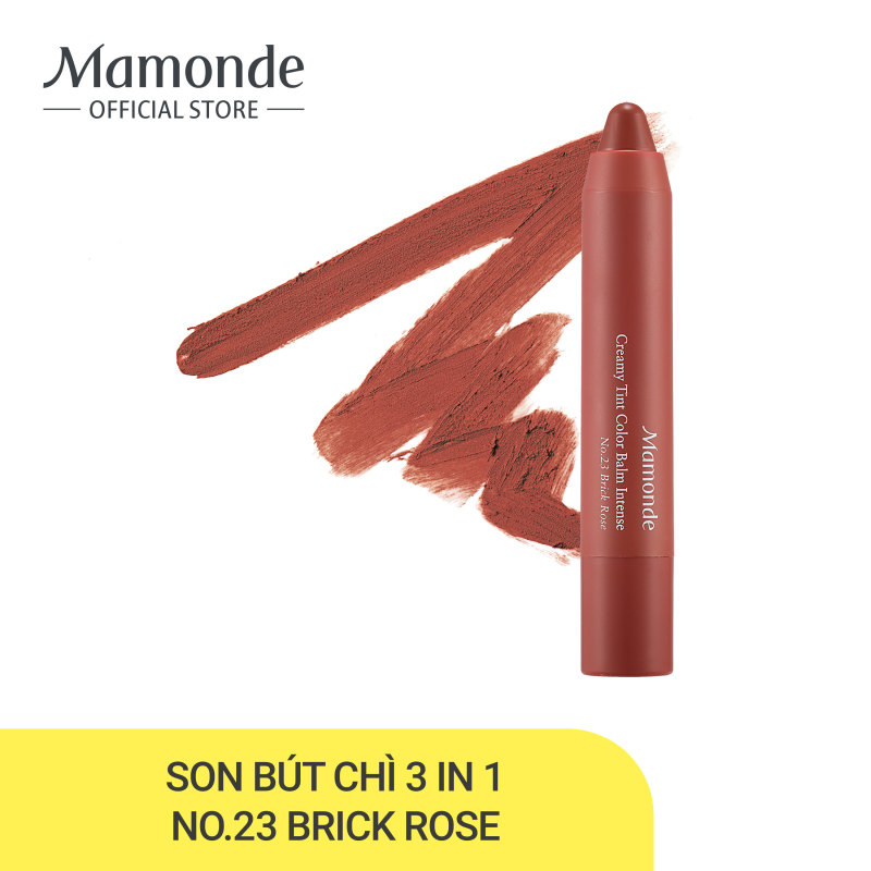 Son bút chì 3 in 1 cho bờ môi mềm mượt Mamonde Creamy Tint Color Balm Intense 2.5G