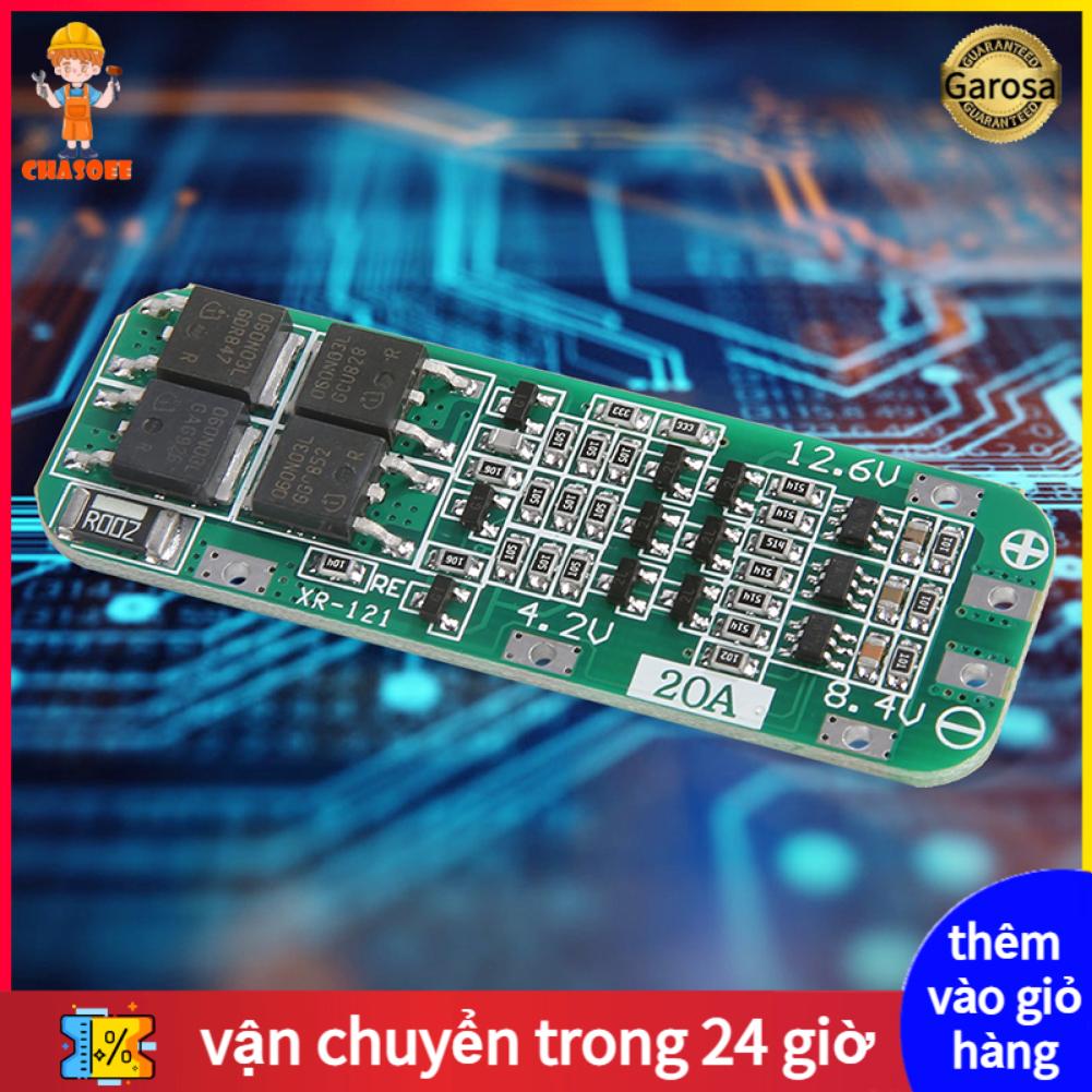 chasoee 3S 12.6V 20A Lithium Battery Protection Board 18650 LiPo Cell BMS PCBAuto Recovery
