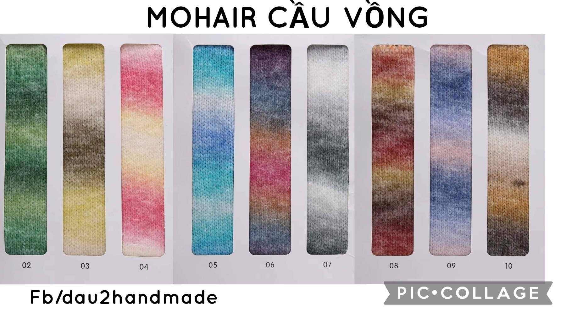Len mohair loang sợi nhỏ
