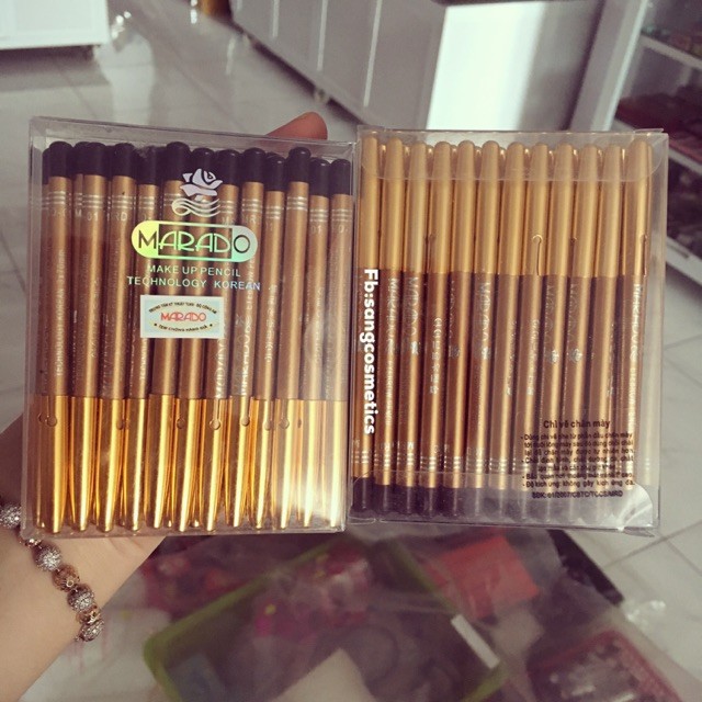 Combo 2 chì kẽ mày mí mắt Marado