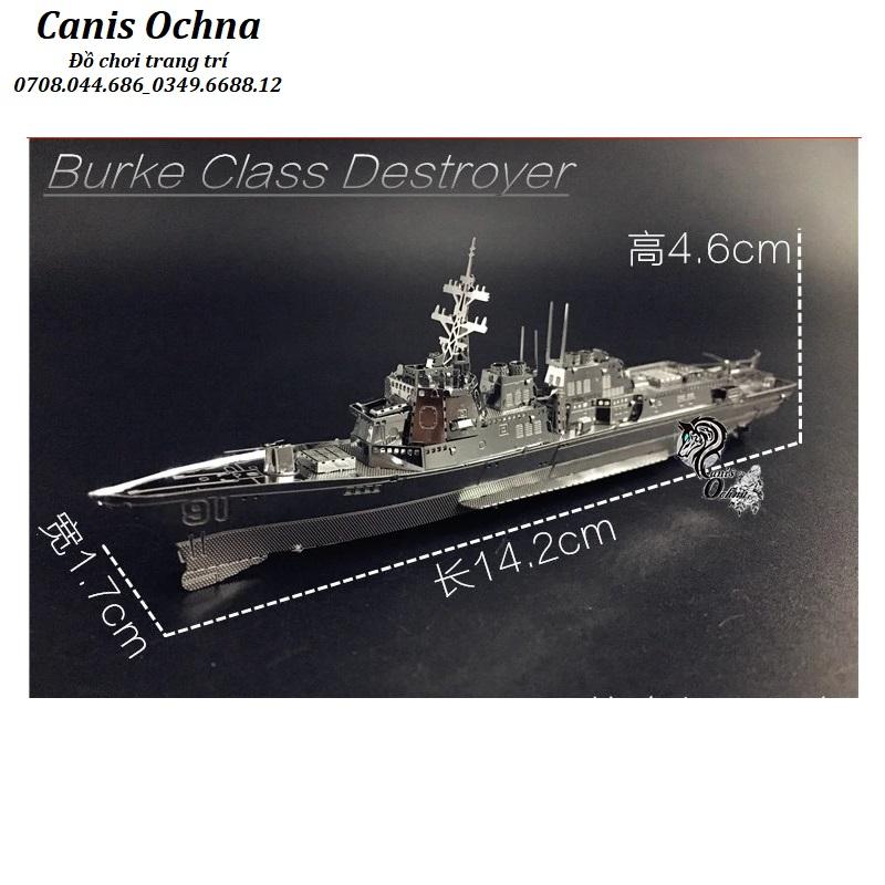 Mô hình lắp ráp 3D kim loại_Burke Class Destroyer