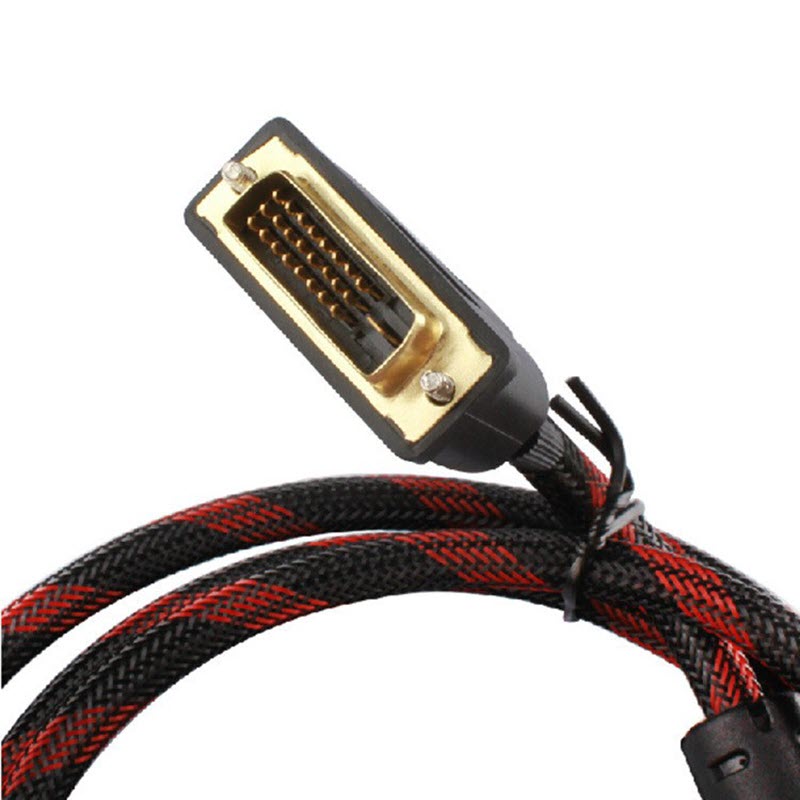 Dây cáp bọc lưới 2 đầu DVI (24+1) dài 1,5m chất lượng cao