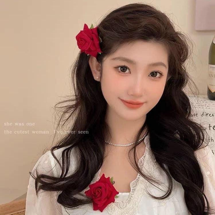 Kẹp tóc nơ mini trắng xinh xắn vintage kiểu dáng công chúa kẹp nơ tiểu thư - kẹp mỏ vịt