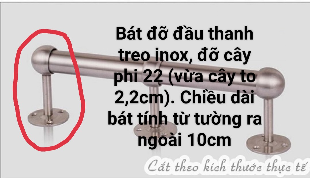 Bát Đỡ Thanh Treo Rèm Áp Tường Bằng Gỗ