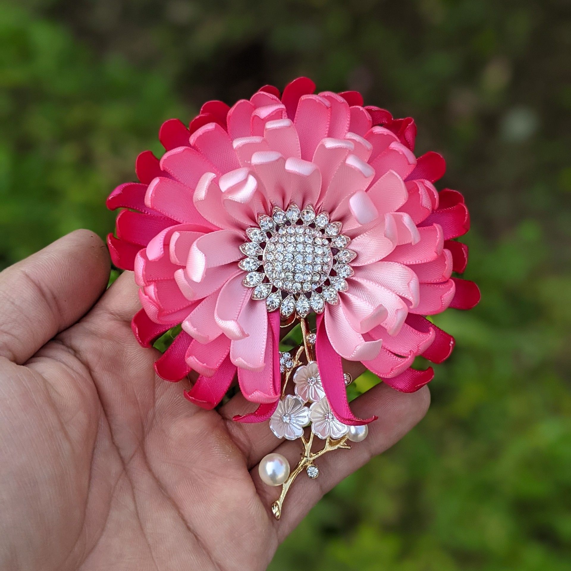 [ Hàng Thiết Kế ] Hoa cài áo cúc đại handmade cao cấp