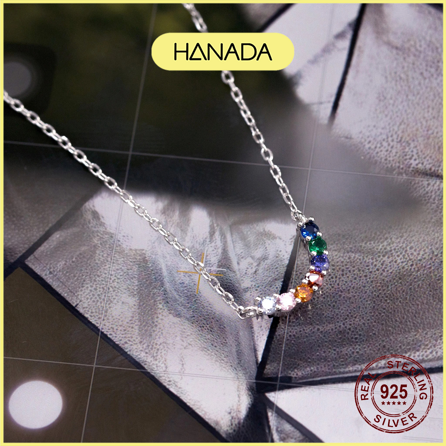 Dây Chuyền Bạc 925 Hanada  Cầu Vòng 0181