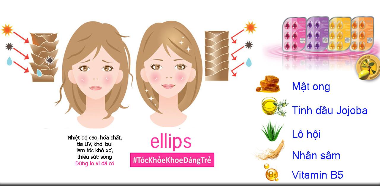 Dưỡng tóc Ellips 6'S Phục hồi (Ellips hair vitamin 6'S Hair Treatment)