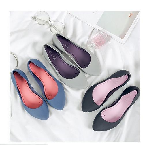 GIÀY NHỰA NỮ FITTOP GIAY-005 (XÁM/ XANH ĐEN/ ĐEN)