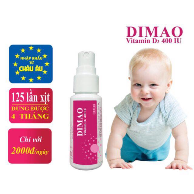 Dimao Vitamin D3 dạng xịt cho bé