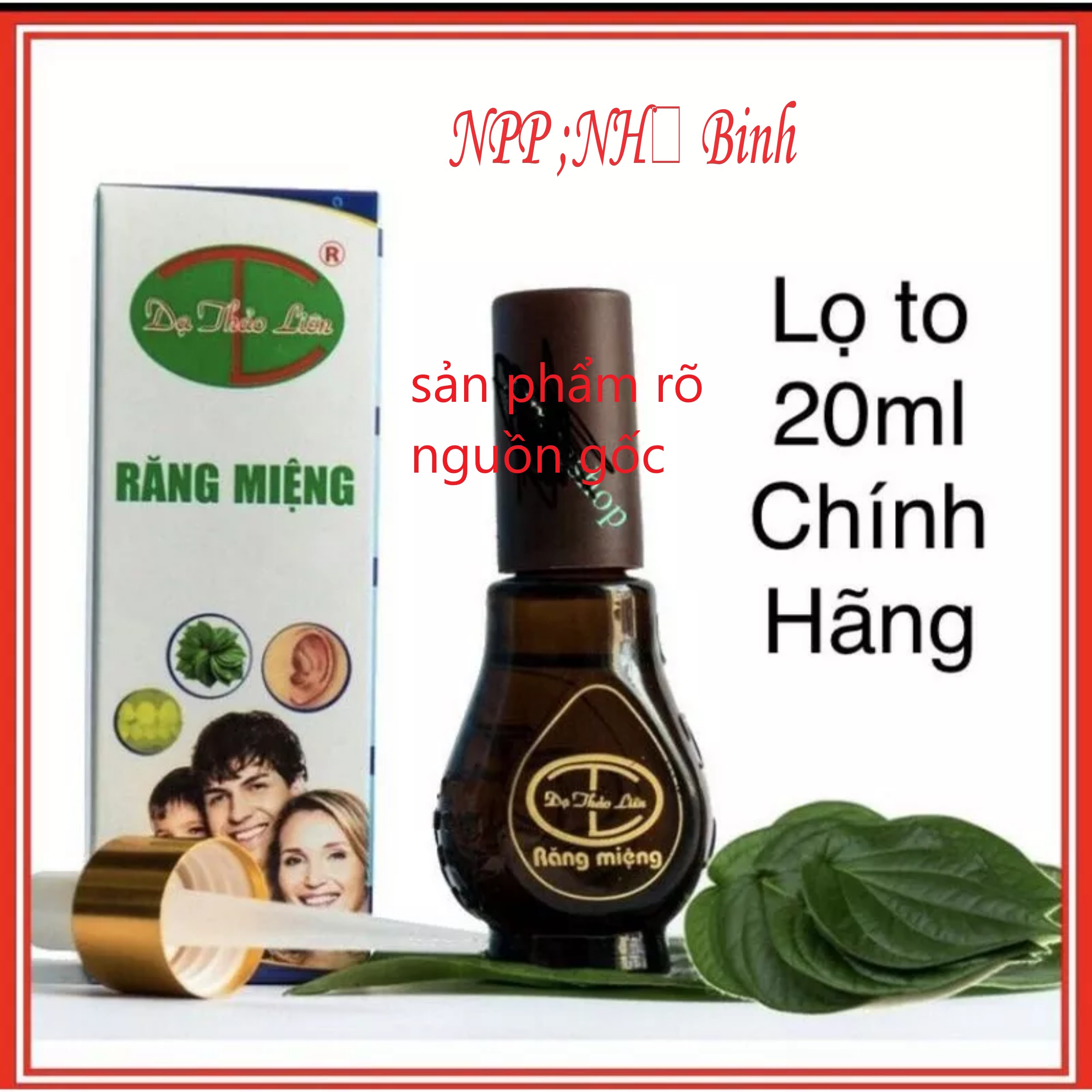 TỊNH DẦU RĂNG MIỆNG- DẠ THẠO LIÊN LOẠI 20ml