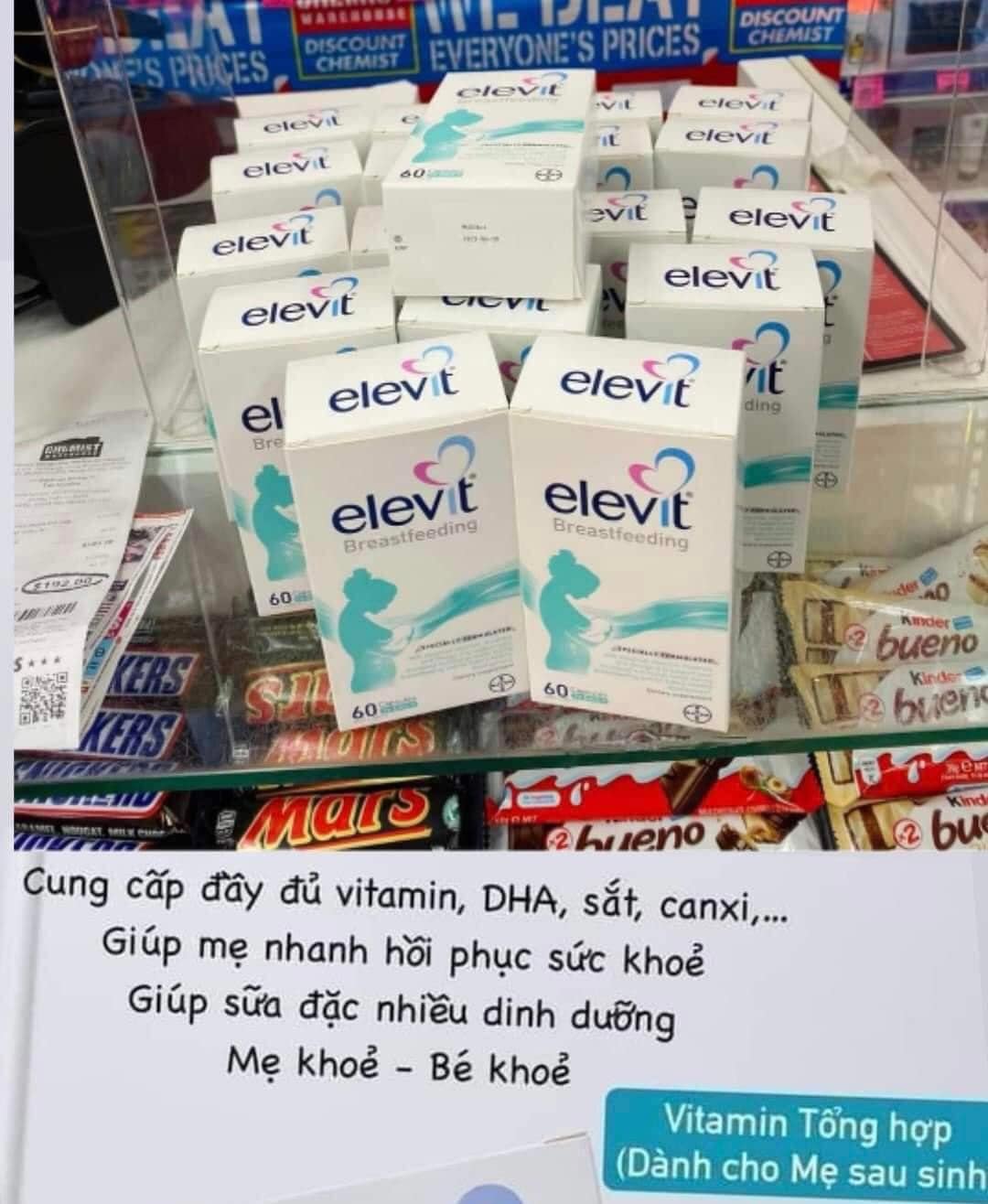 Elevit Breastfeeding Úc - ELEVIT SAU SINH 60 viên