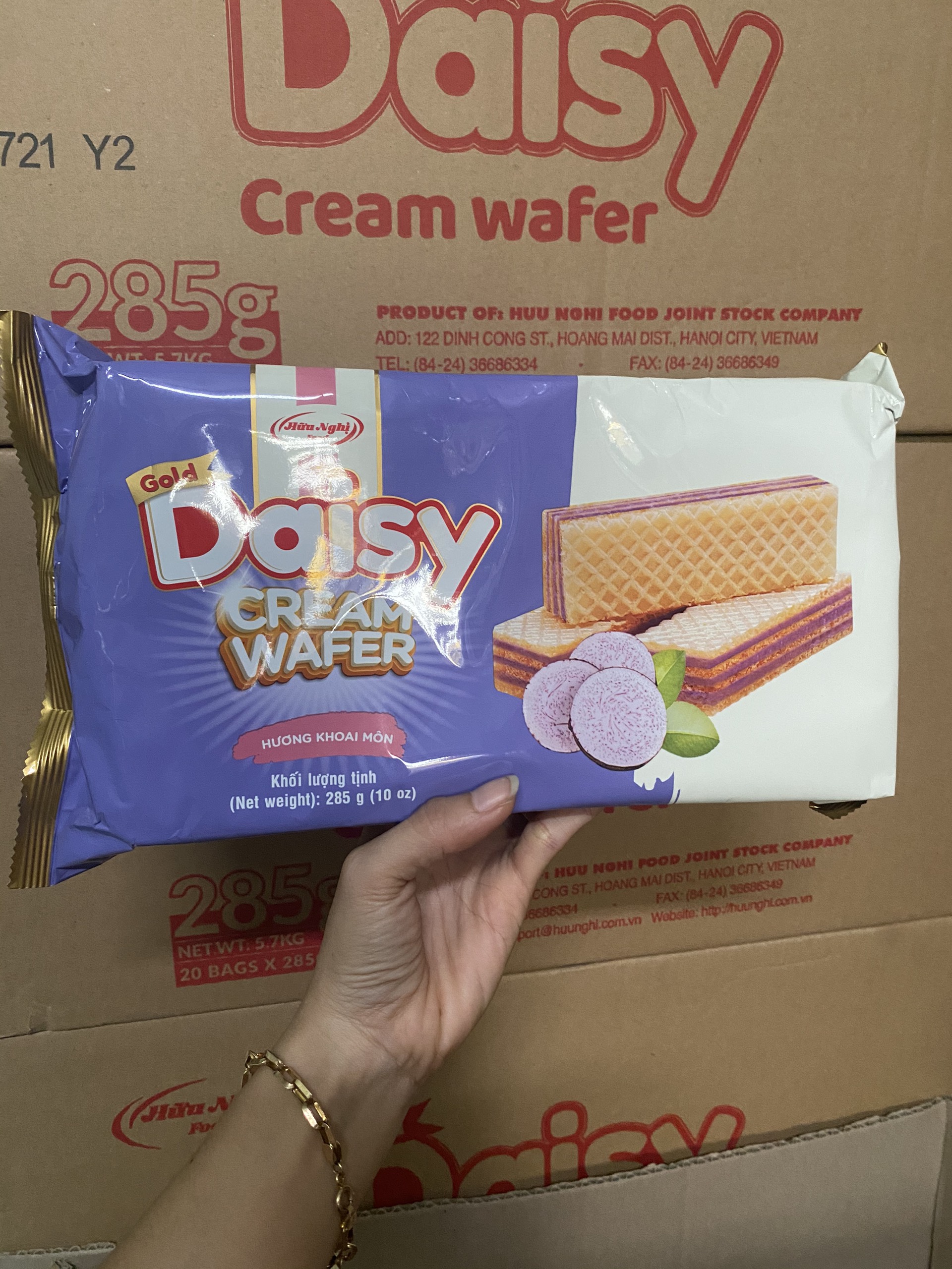 Gold Daisy bánh kem xốp vị khoai môn 285g