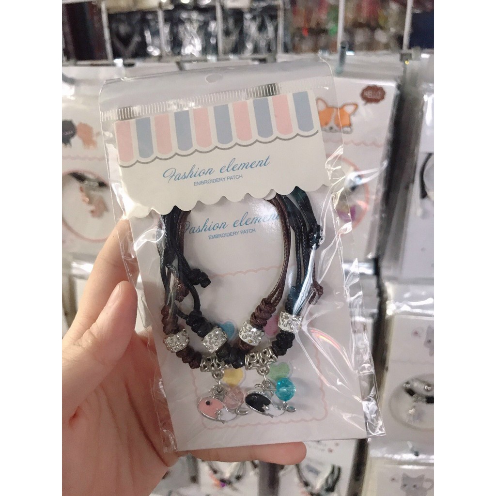 [HCM]LẮC TAY DÂY DA CẶP ĐÔI SIÊU CUTE 9 MẪU