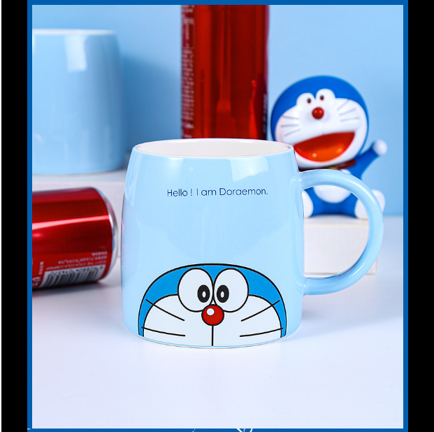 Cốc Gốm Uống Nước, Pha Sữa  Hình Doraemon Siêu Đáng Yêu, Giúp Con Ăn Uống Thích Thú, Ngon Miệng, Quà Tặng Cho Bé