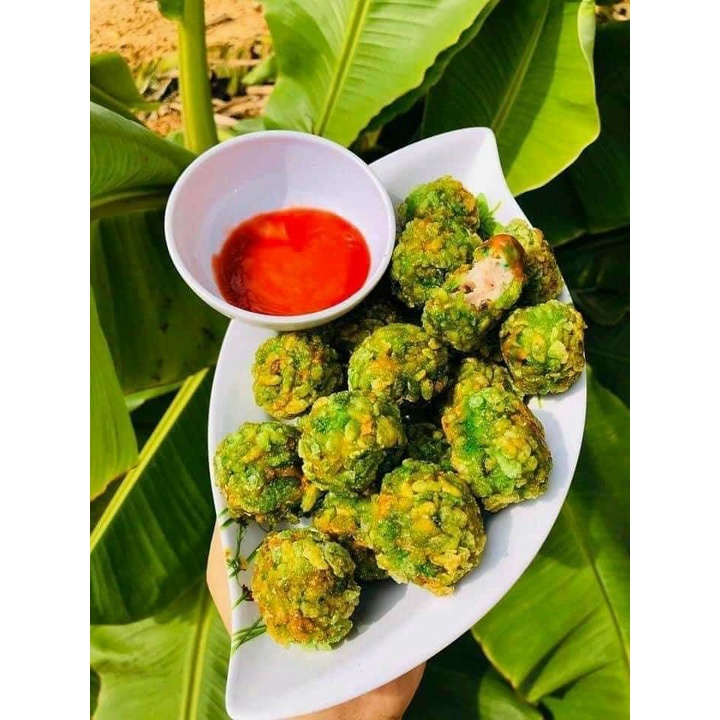 Cá viên tẩm cốm xanh vĩ 35 viên 500gr (giao hỏa tốc tphcm)