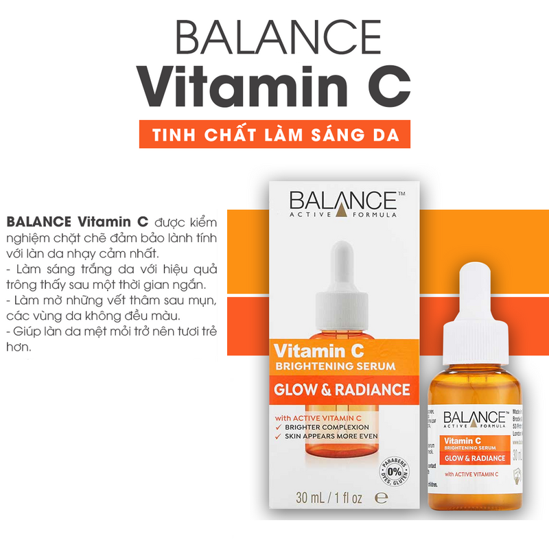 Serum Dưỡng Sáng Da Mờ Thâm Balance Active Formula Vitamin C 30ml