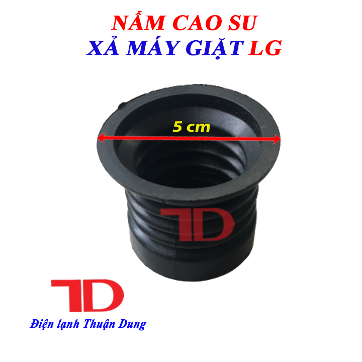 Nấm cao su xả máy giặt LG giúp cho các bảo vệ tốt, hạn chế va đạp khi trày xước.