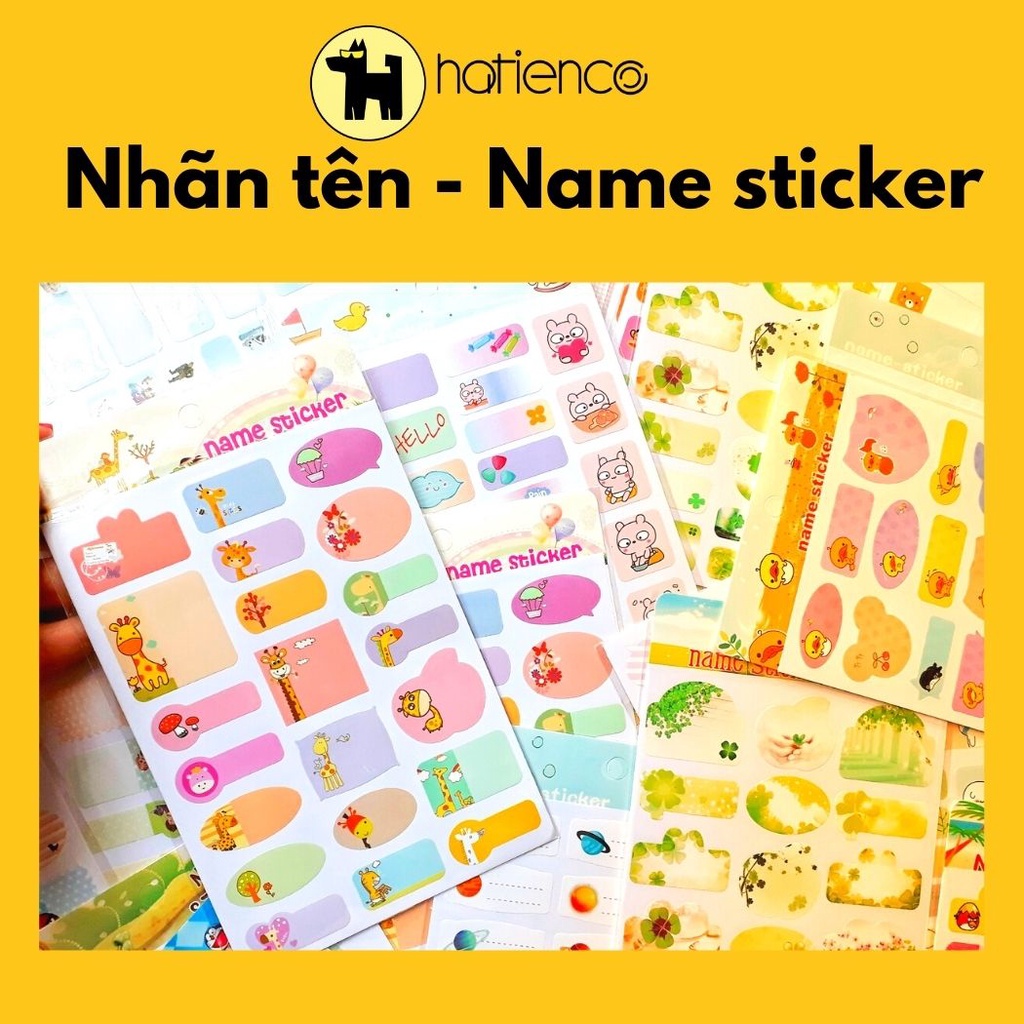 Nhãn tên dễ thương - name sticker.