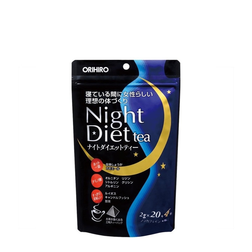Trà Giảm Cân Night Diet Tea Orihiro - Nhật Bản (20 Gói/ 24 Gói/ Hồng Collagen)