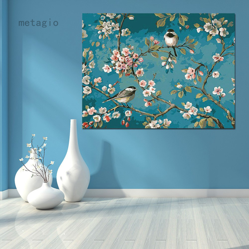 Tranh Sơn Dầu Kỹ Thuật Số FG Hoa Không Khung DIY-Nghệ Thuật Không Khung 40X50Cm Để Trang Trí Nhà