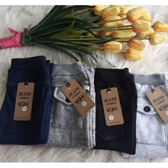 Quần nỉ dáng jeans cho bé 7-17kg