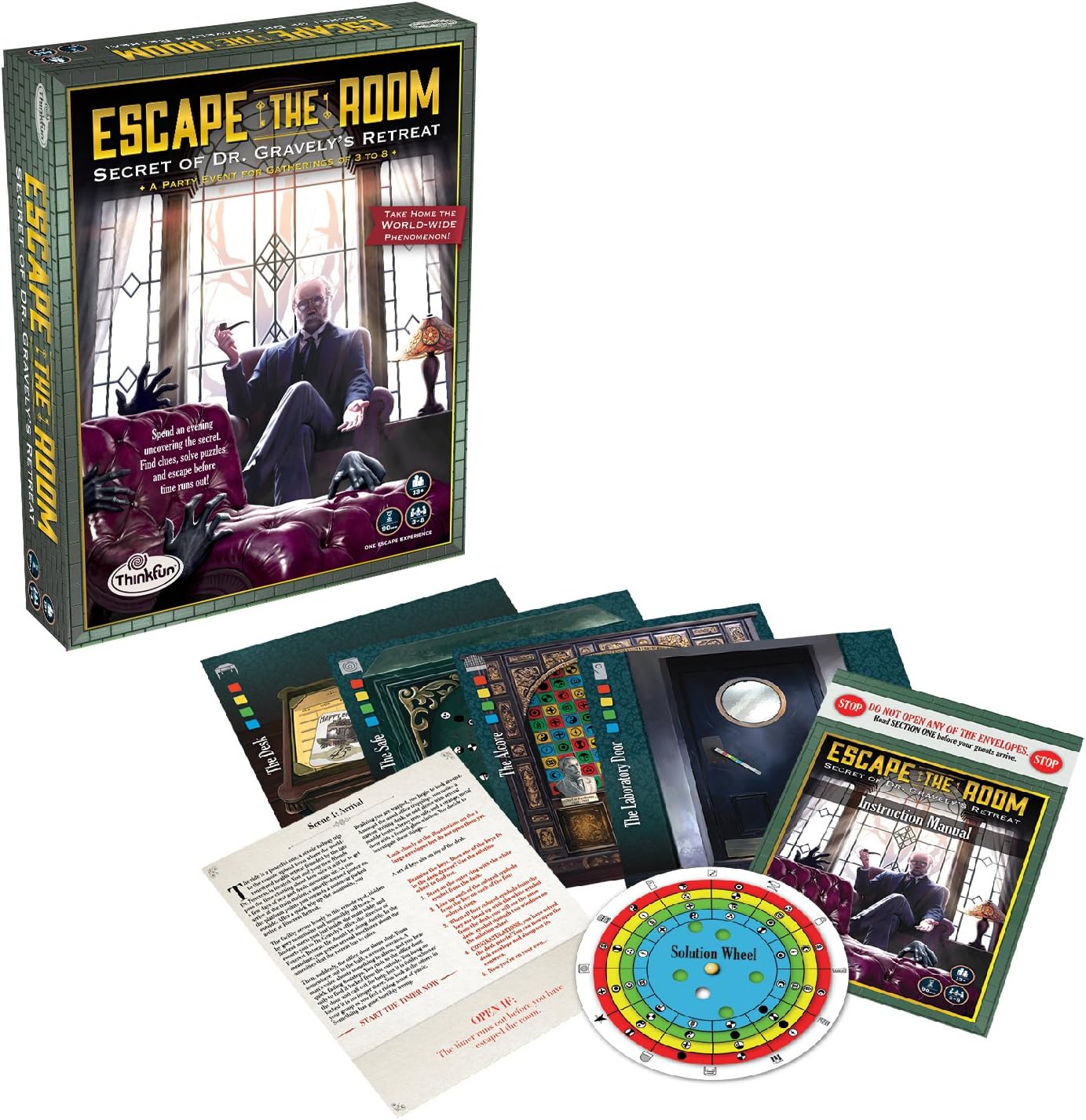 Bộ cờ Bí mật thoát khỏi căn phòng của Tiến sĩ ThinkFun Escape the Room Secret of Dr. Gravely's Retreat