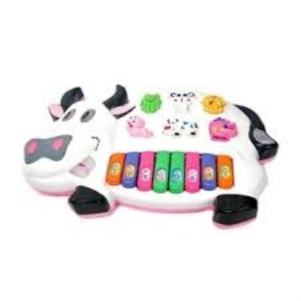 ❧❡✖  Đồ chơi đàn piano hình con bò bằng nhựa phát triển âm thanh cho bé