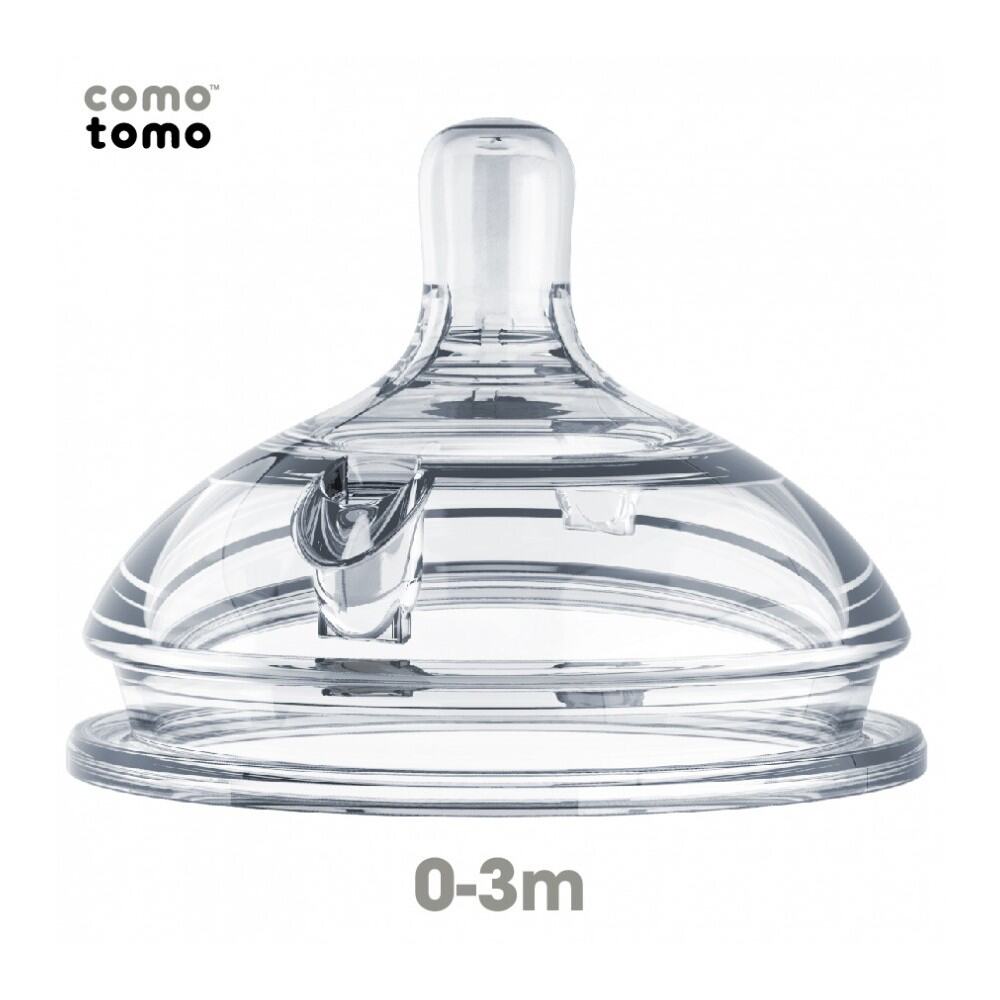 Hộp 2 núm ti siêu mềm thay thế bình sữa comotomo (đủ size 1, 2,3,,y cắt)