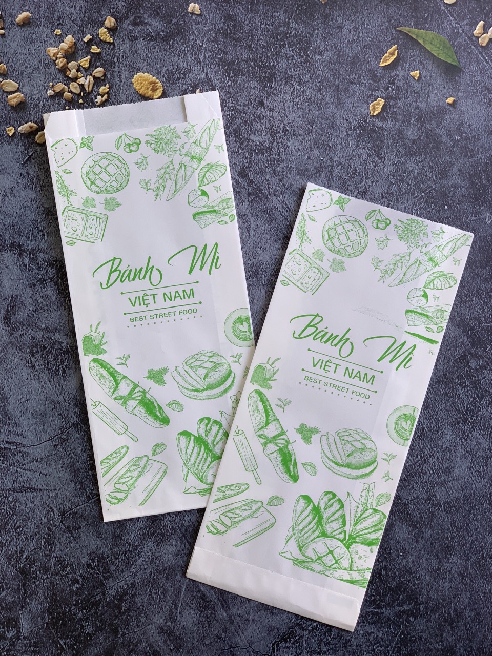 TÚI GIẤY BÁNH MÌ THẤM DẦU 500  túi