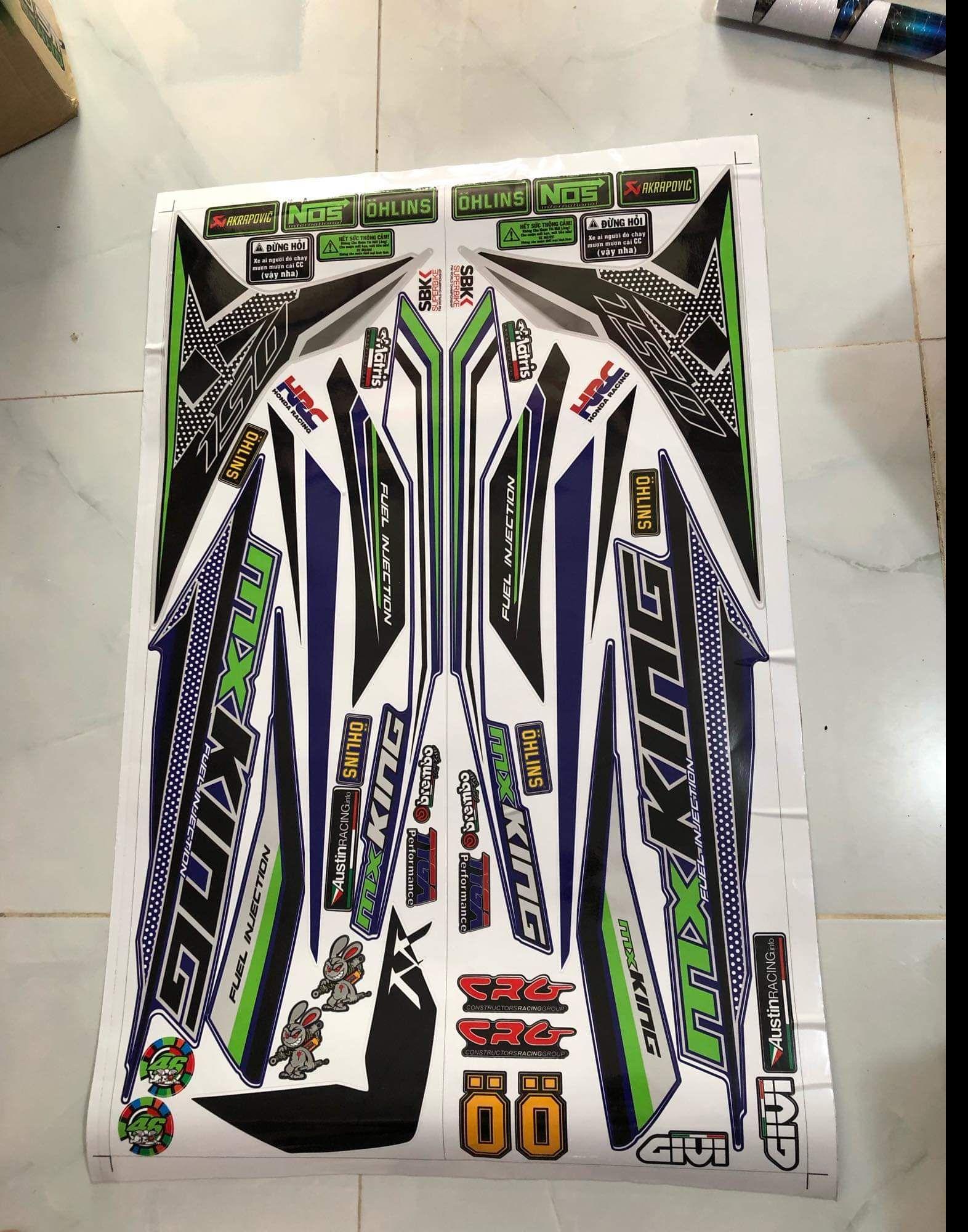 Tem xe exciter 150 tặng logo