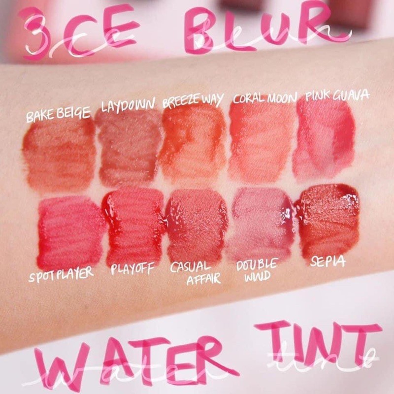 Son Kem Lì, Mịn Mượt Nhẹ Môi 3CE Blur Water Tint 4.6g