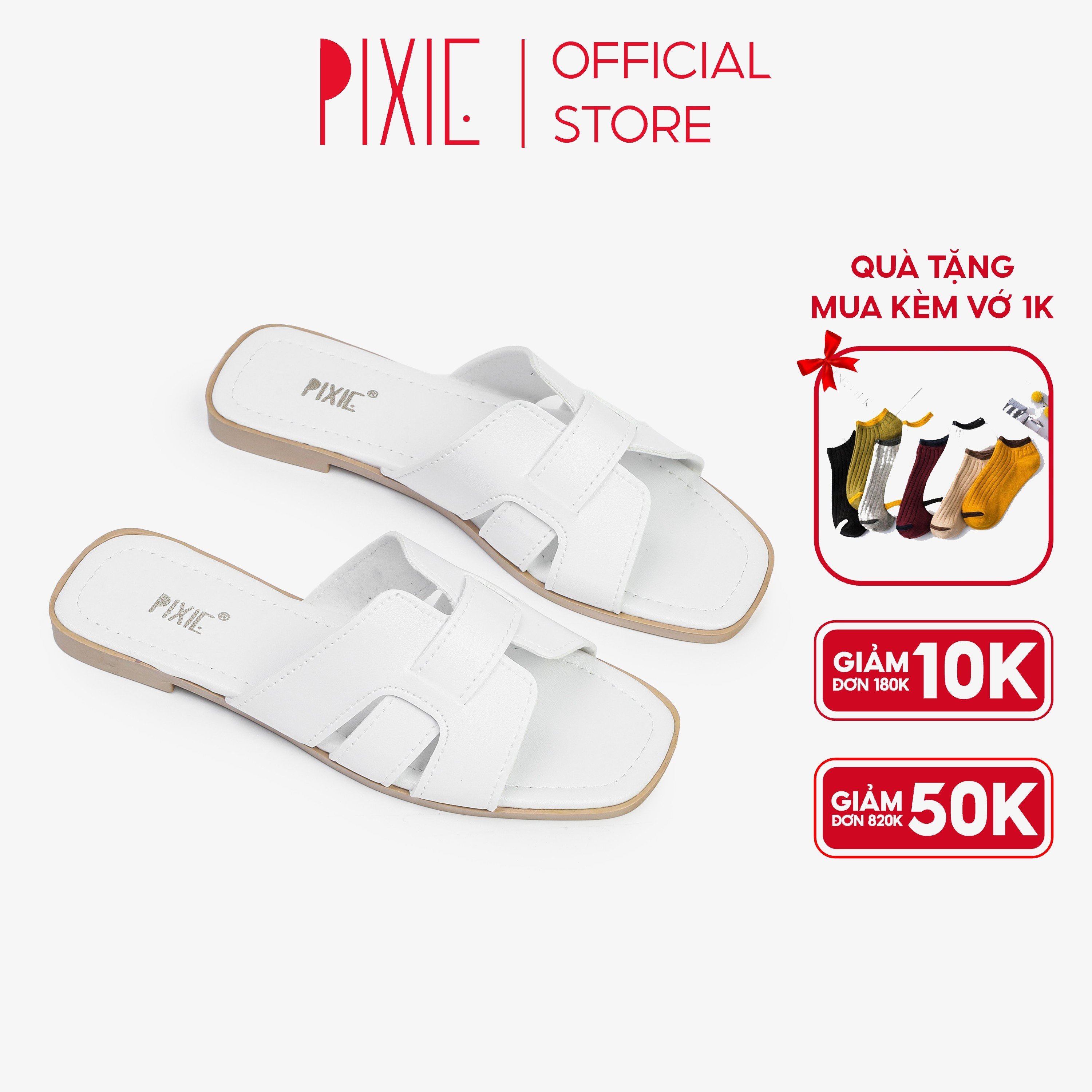 Dép bệt quai đan chữ h pixie e118