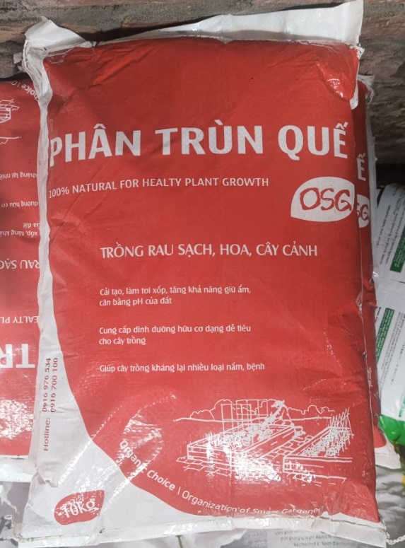 Phân trùn quế xuất từ trang trại bao 5kg
