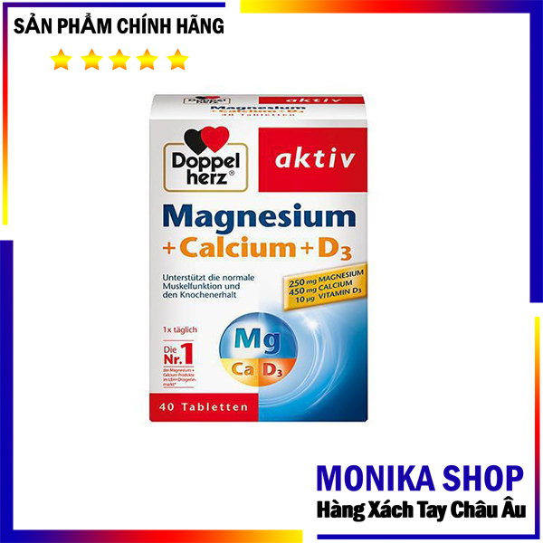 Viên bổ sung Magnesium +Calcium+D3 hàng Đức